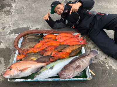 串本のタイガーフィッシング奏丸さんにて根魚ジギング&タイラバ