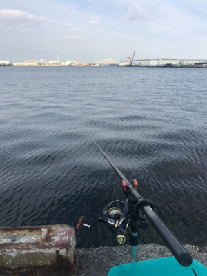 爆風中アジ釣り