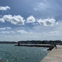 爆風の中の釣り