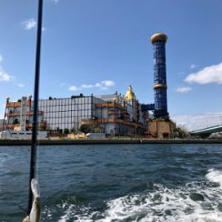 強風の中ボートシーバス&チニング