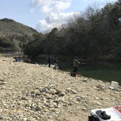 北田原マス釣り場にて