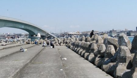釣友が東二見に集まりました