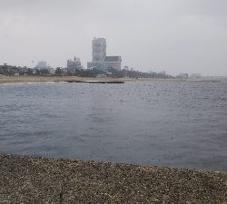 須磨で投げ釣り