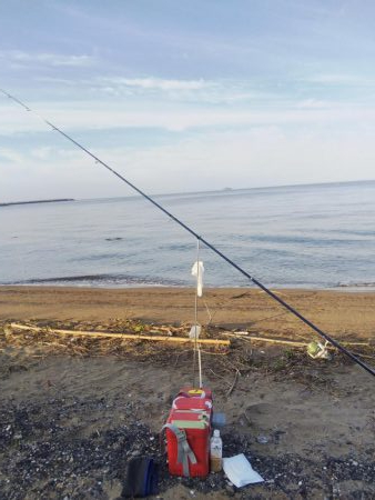 大塩海岸キスの引き釣り