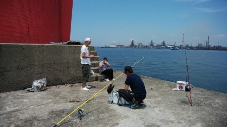 播磨新島でキス釣り