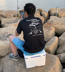 夕方河口でぶっ込み釣り