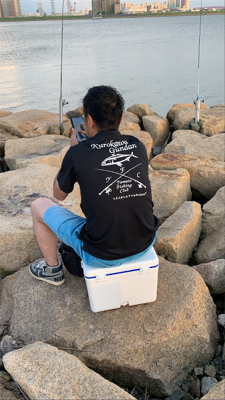 夕方河口でぶっ込み釣り