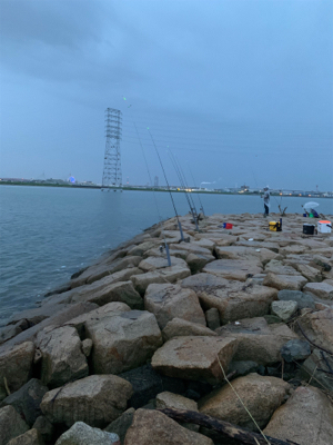 大雨注意でのぶっ込み釣り