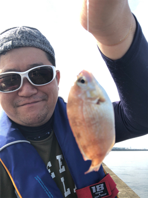 岸和田沖堤防でキス&タコ