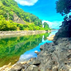 暑すぎる宇治川