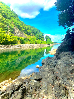 暑すぎる宇治川