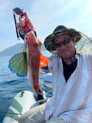 友人とマイボートでアマダイ狙いに!ESOの猛攻に合う!