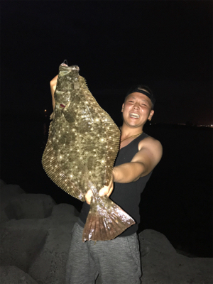 夕マヅメの小座布団ヒラメドーン