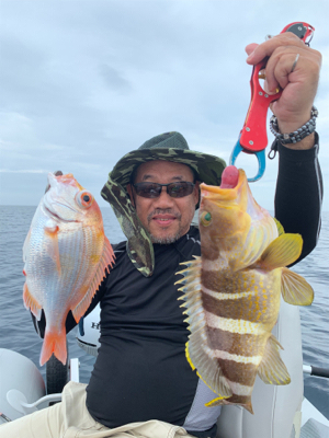 マイボート釣行、友人とアマダイ狙い!