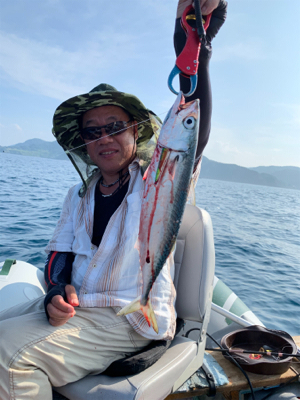 友人とマイボートでアマダイ狙いに!ESOの猛攻に合う!