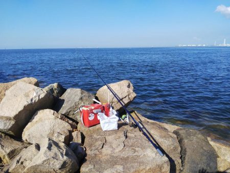 大塩海岸でキス釣り