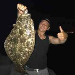 夕マヅメの小座布団ヒラメドーン