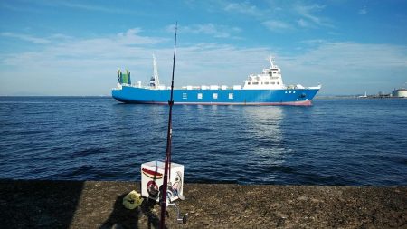 播磨新島でキス釣り