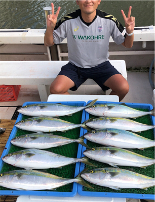 初めて船で魚釣り