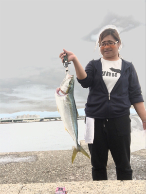 ついに釣れた( – ̀ω -́ )✧