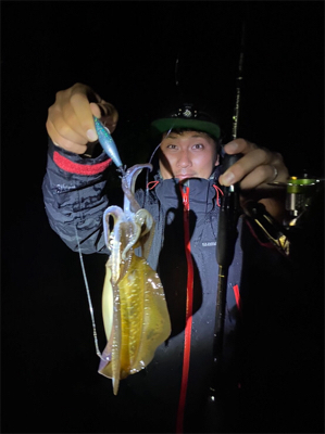 雨のナイトエギング