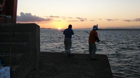 １６時から播磨新島へキス調査