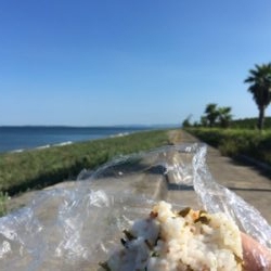台風前のうねりの晴れ間に石ゴカイ投げ釣り