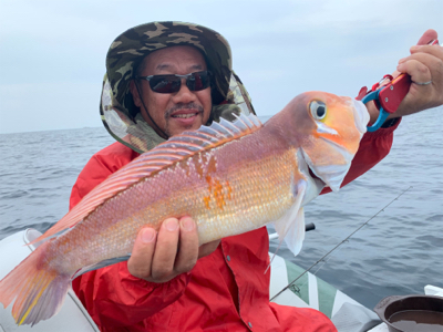 アマダイ50cm自己新記録!友人とマイボートでアマダイ狙い