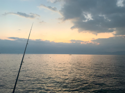 片道4時間エギング