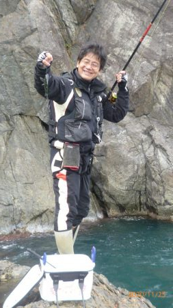 磯にグレを狙って