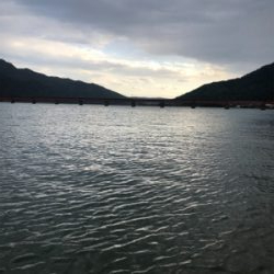 由良川河口にて