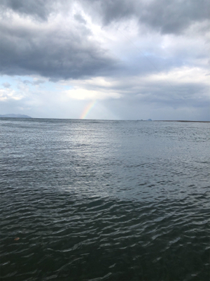 由良川河口にて