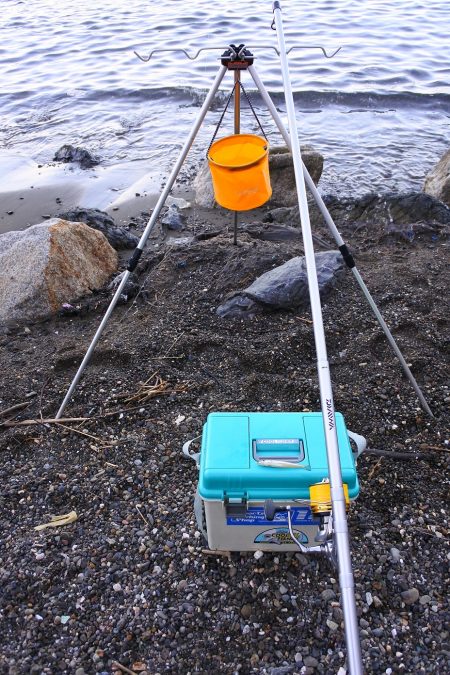 落ちギス釣り 強風で退散