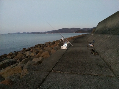 苅屋海岸の投げ釣り