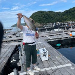 炎天下の海上釣り堀