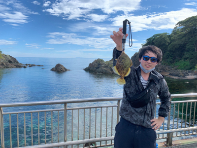 海釣り公園にて