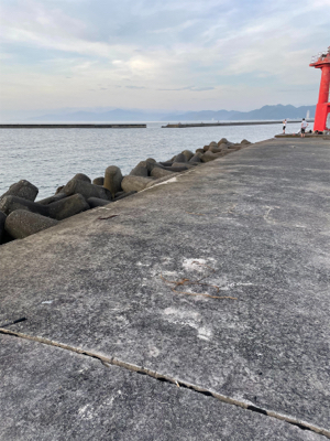 朝まづめのタチウオ釣り