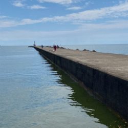 灼熱堤防でキス