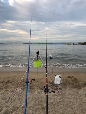 久しぶりの砂浜からの投げ釣りです。