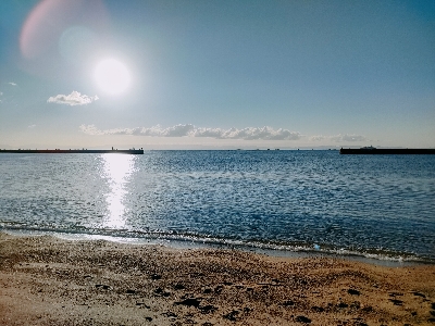 千守突堤でカレイ