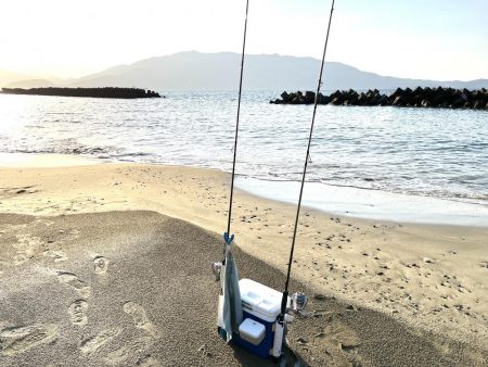 エギングタックルでキス釣り