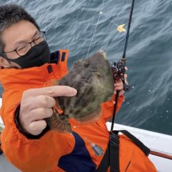 船からカワハギ