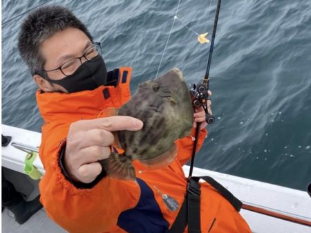 船からカワハギ