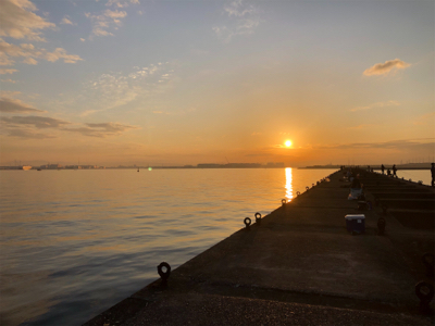 初の波止やのに…