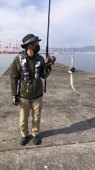 ショアジギング終盤の牙一族。