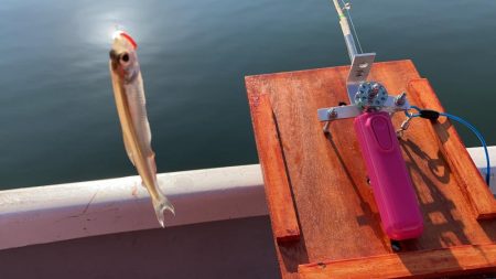 入鹿池でワカサギ釣り