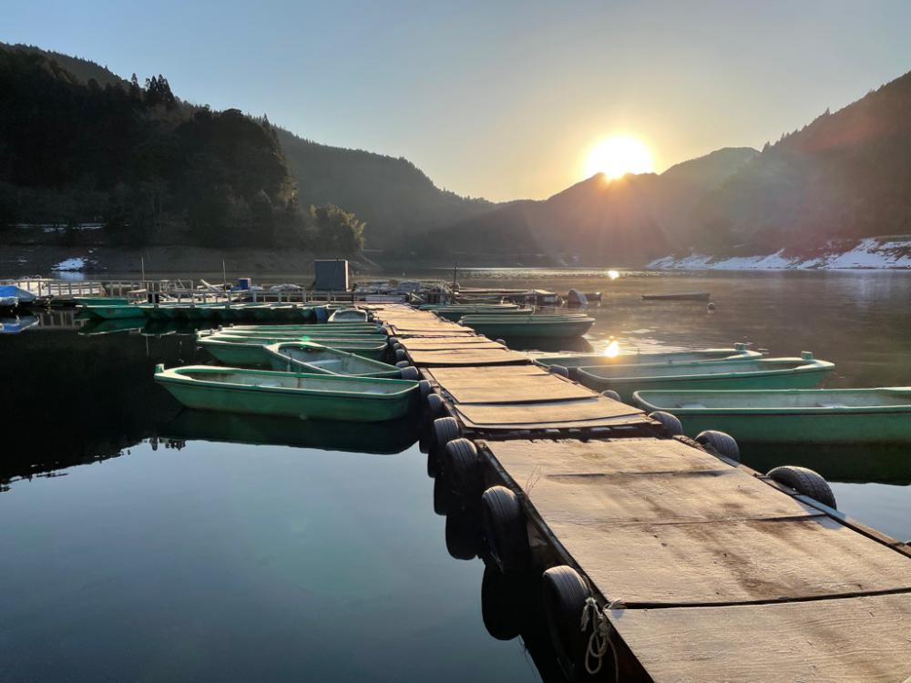生野銀山湖にてワカサギ初挑戦