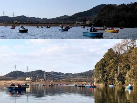 愛知県入鹿池ボート ワカサギ釣り！