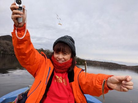 愛知県入鹿池ボート ワカサギ釣り!