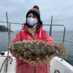 天草【幸龍丸】ライト落とし込みで良型ヒラメGET★
